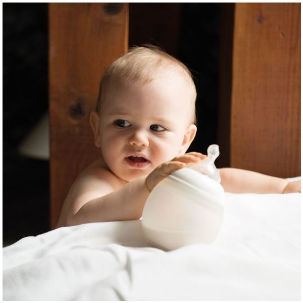 Biberon anti-colique en silicone BibRond 240 ml - Milk