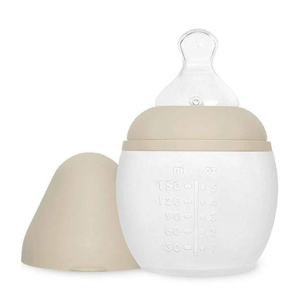 Biberon anti-colique en silicone BibRond 150 ml - Sable