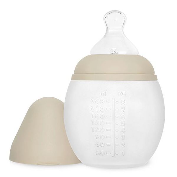 Biberon anti-colique en silicone BibRond 240 ml - Sable