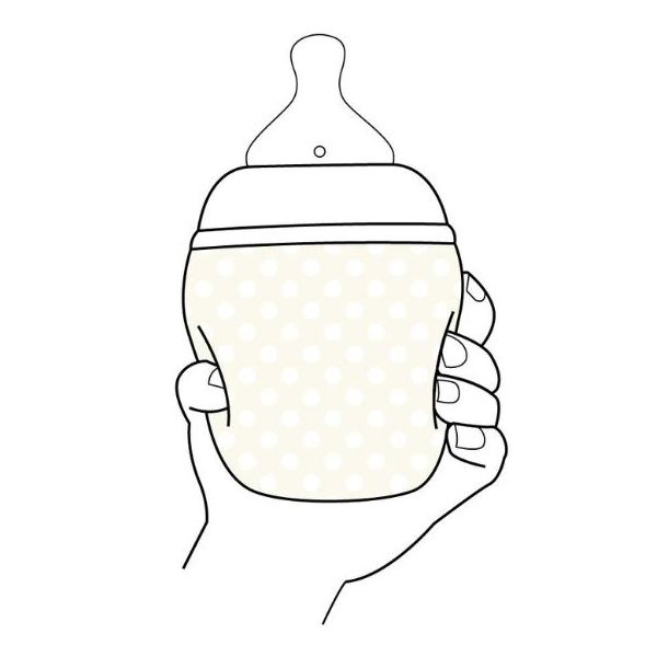 Biberon anti-colique en silicone BibRond 330 ml - Sable