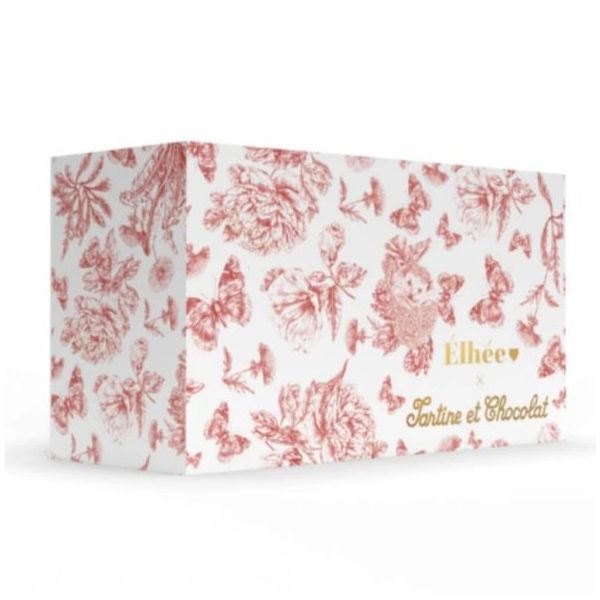 Coffret cadeau Biberon & Doudou - Tartine et Chocolat - Toile de Jouy Terracotta