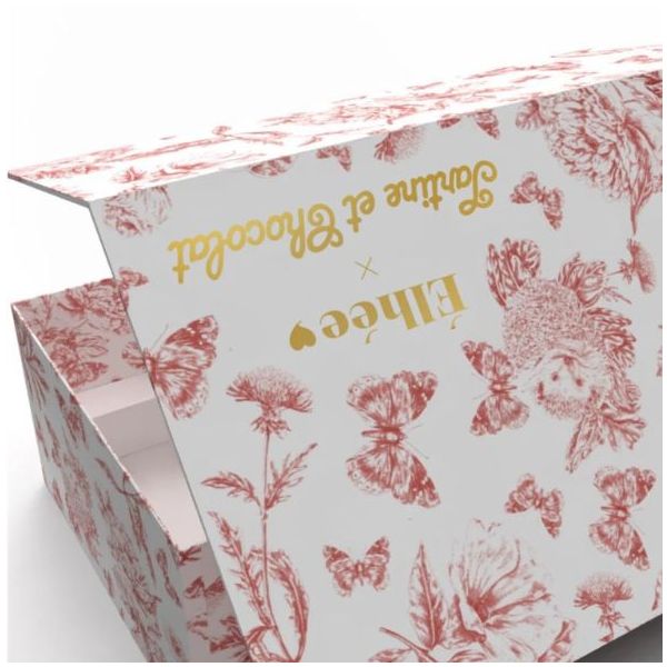 Coffret cadeau Biberon & Doudou - Tartine et Chocolat - Toile de Jouy Terracotta