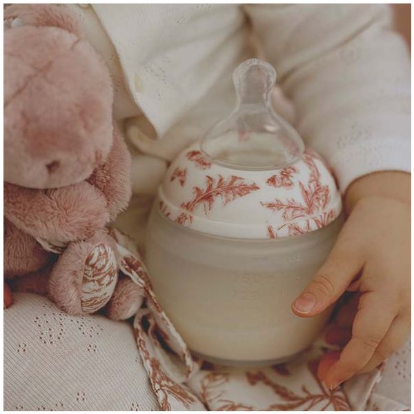 Coffret cadeau Biberon & Doudou - Tartine et Chocolat - Toile de Jouy Terracotta