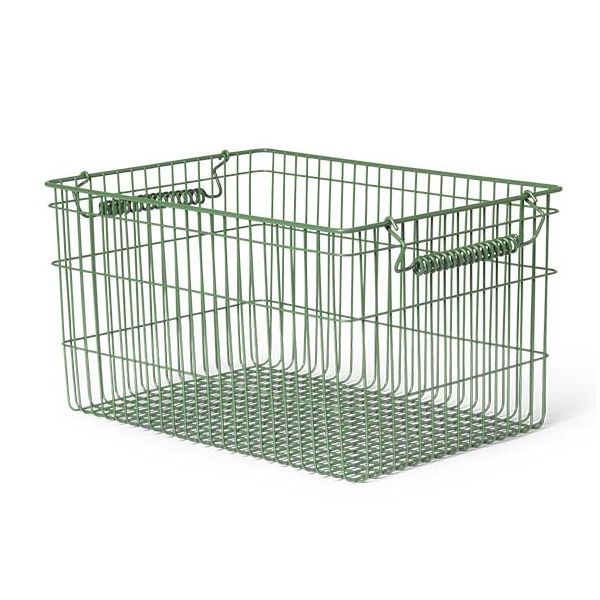 Lot de 2 paniers empilables Cala - Vert