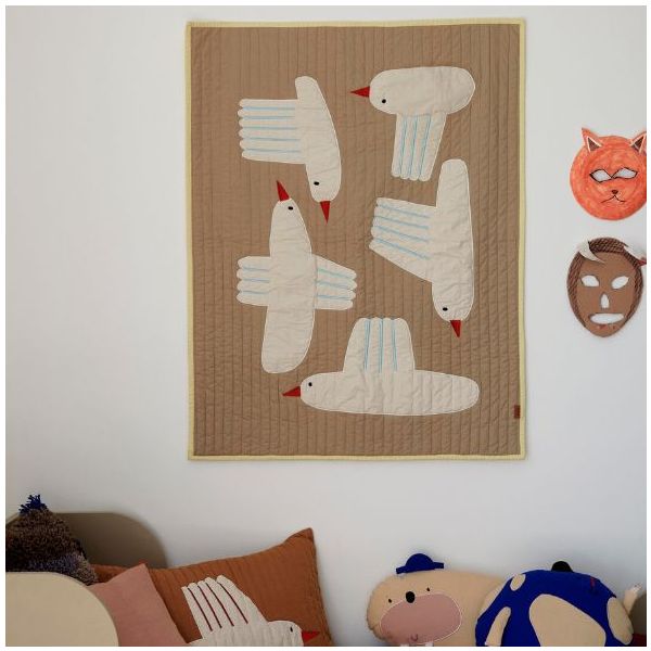 Couverture matelassée Oiseau