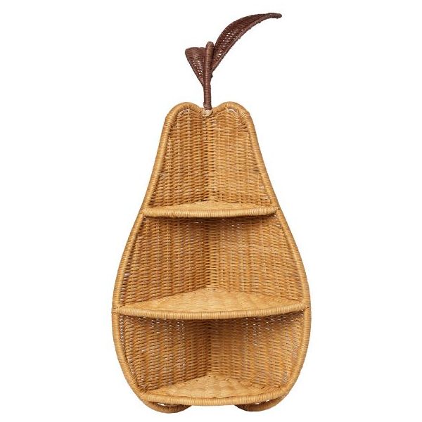 Étagère d'angle en rotin Poire