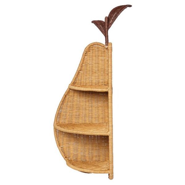 Étagère d'angle en rotin Poire