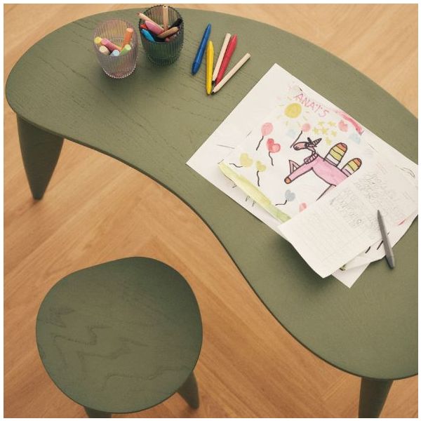 Tabouret enfant Feve - Vert d'eau