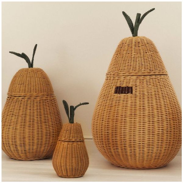 Grand panier de rangement - Poire
