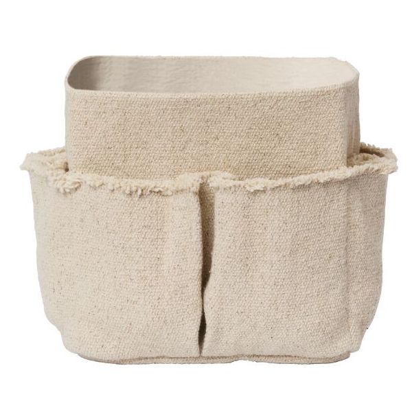 Panier de rangement carré Hokan - 18 x 18 cm - Naturel