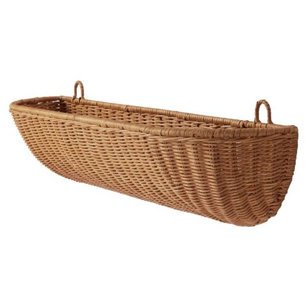 Panier mural en rotin - 75 x 25 cm - Naturel