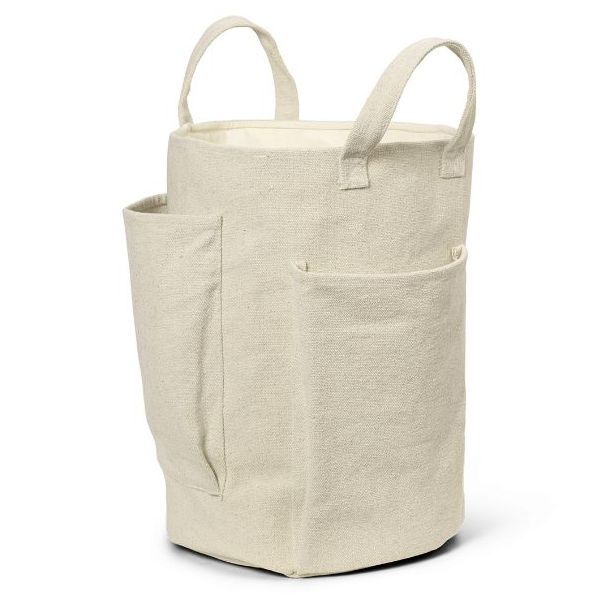 Panier de rangement avec poches - Crème