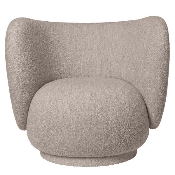 Fauteuil lounge enfant Rico - Bouclé doux - Naturel