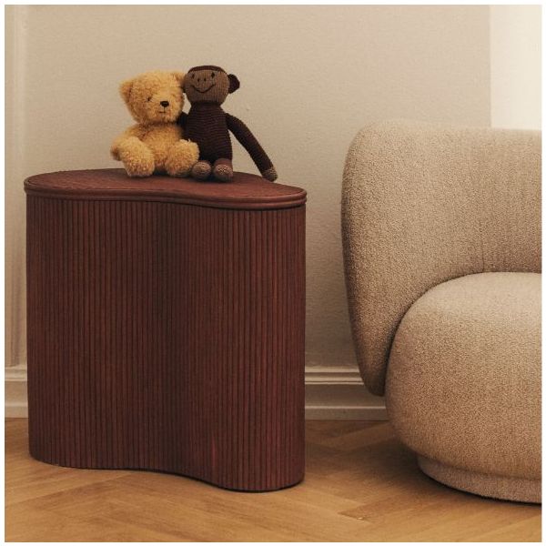 Fauteuil lounge enfant Rico - Bouclé doux - Naturel