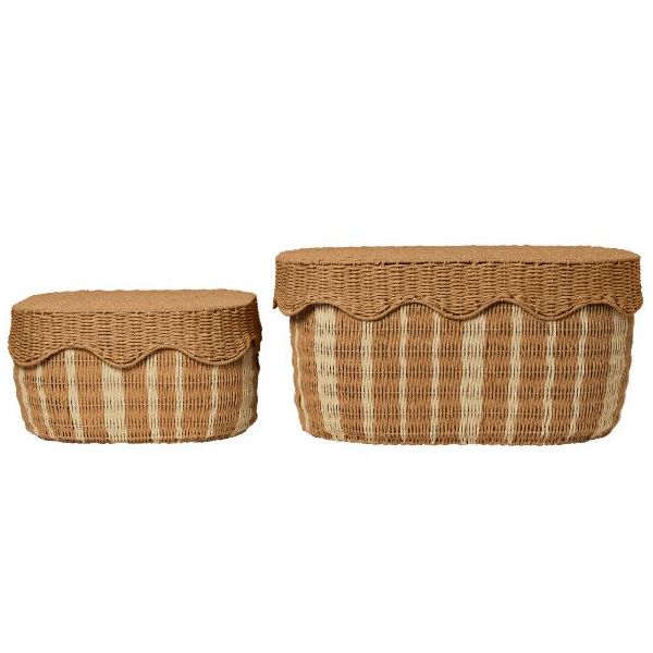 Rivan Storage Baskets - Set of 2 - Natural / Off-white