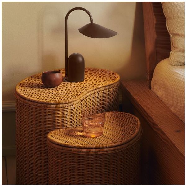 Lot de 2 paniers de rangement en rotin Willora