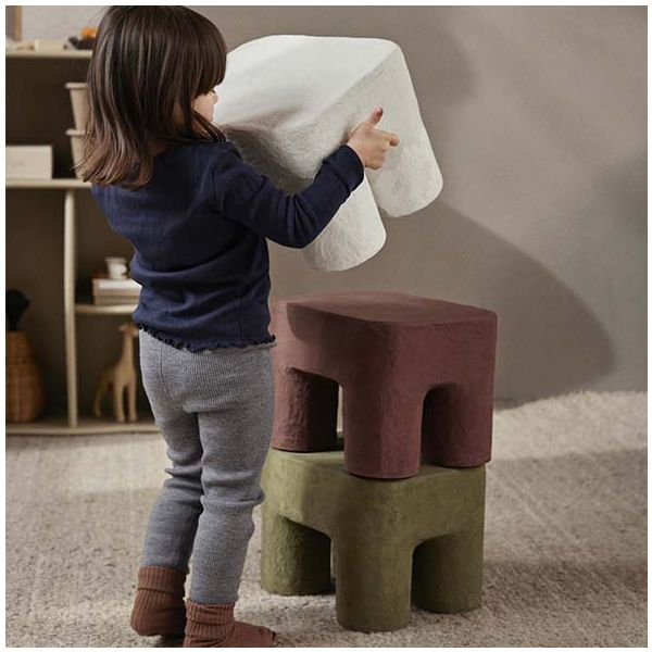 Petit tabouret Podo - Rouille