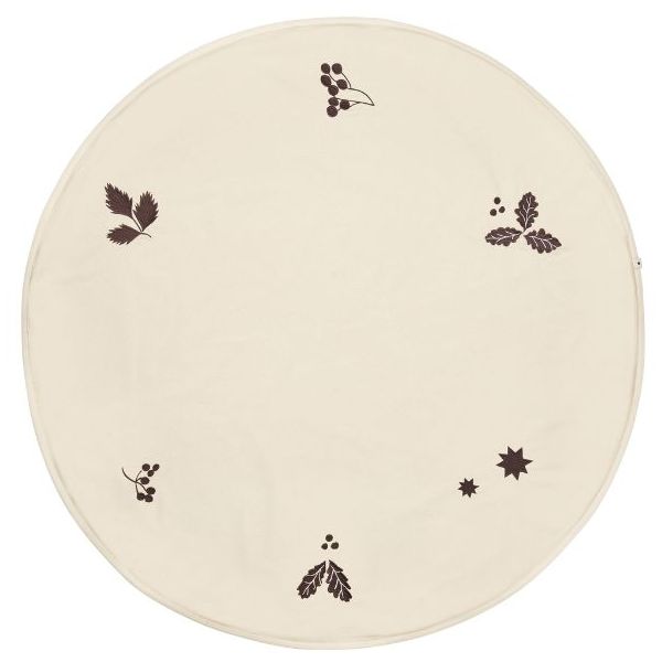 Oak Round Christmas Tree Blanket - Natural