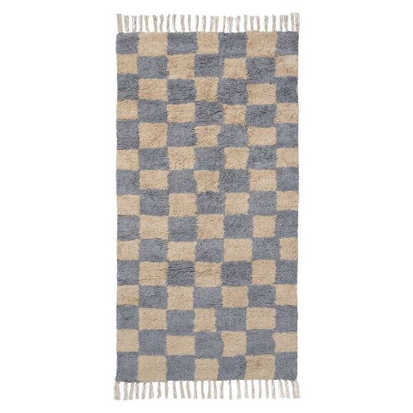 Tapis lavable Mara - 80 x 150 cm - Bleu Clair / Sable