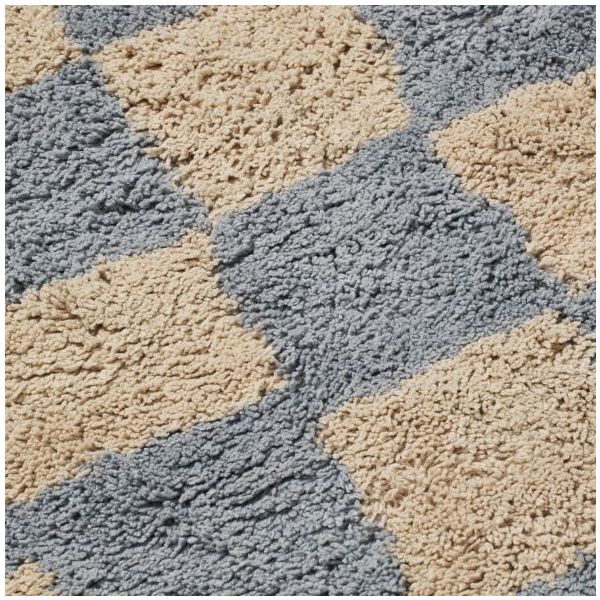 Tapis lavable Mara - 80 x 150 cm - Bleu Clair / Sable