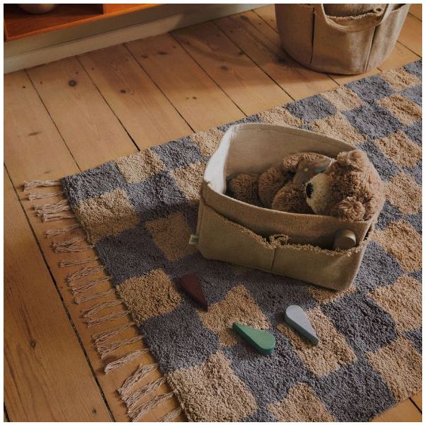 Tapis lavable Mara - 80 x 150 cm - Bleu Clair / Sable