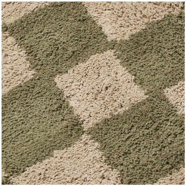 Tapis lavable Mara - 80 x 150 cm - Vert / Sable