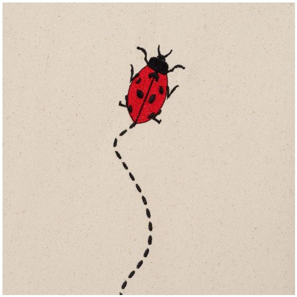 Tente de jeu - Broderie Coccinelle