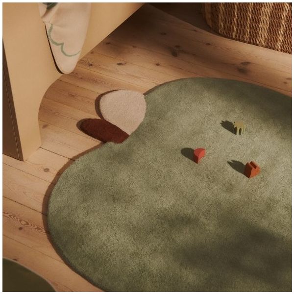 Apple Tufted Rug - 110 x 110 cm - Tea Green