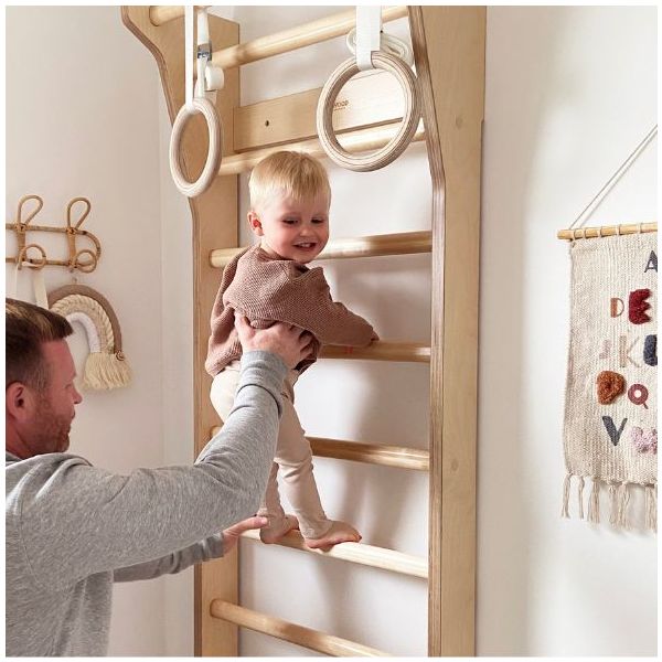 Barre de gymnastique murale Taimi Mini - Naturel