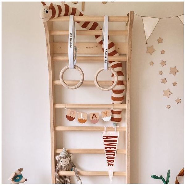 Barre de gymnastique murale Taimi Mini - Naturel
