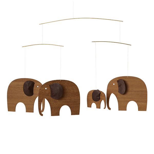 Mobile Eléphants 4 - Bois