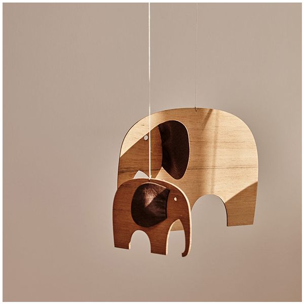 Mobile Eléphants 4 - Bois
