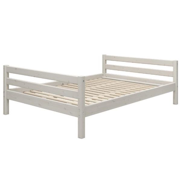 Classic Single Bed 140 x 200 cm - Whitewash