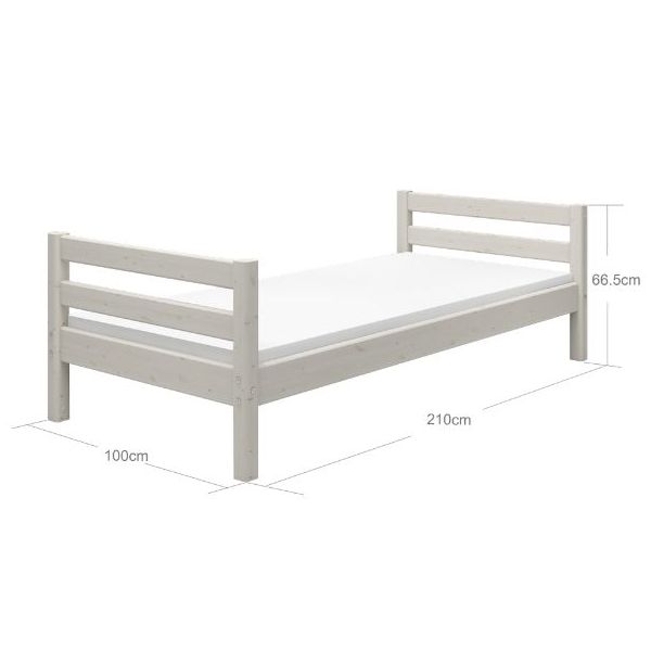 Lit simple Classic 90 x 200 cm - Blanc Cérusé