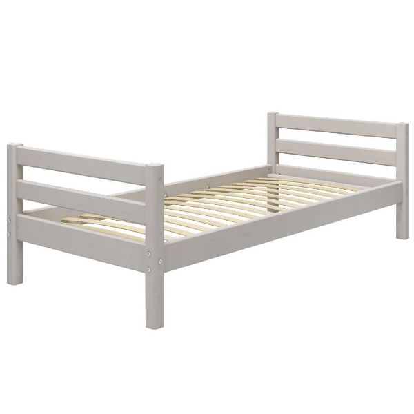 Classic Single Bed 90 x 200 cm - Whitewashed Grey