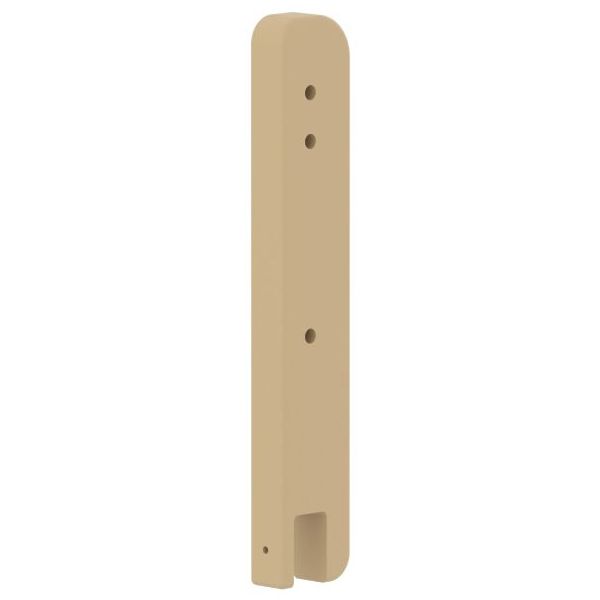 White Safety Rail End Piece - Sand