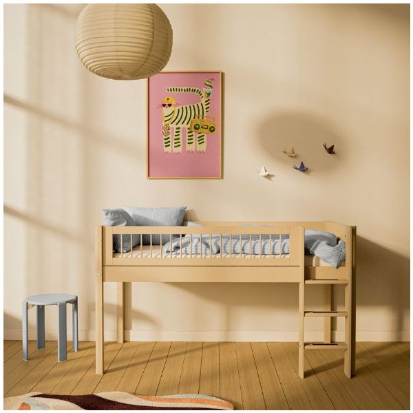 White Conversion kit mid-high bed - Straight ladder - Sand