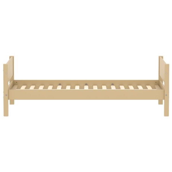 White Single Bed 90 x 200 cm - Sand