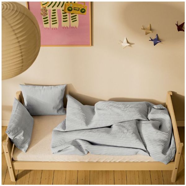 White Single Bed 90 x 200 cm - Sand
