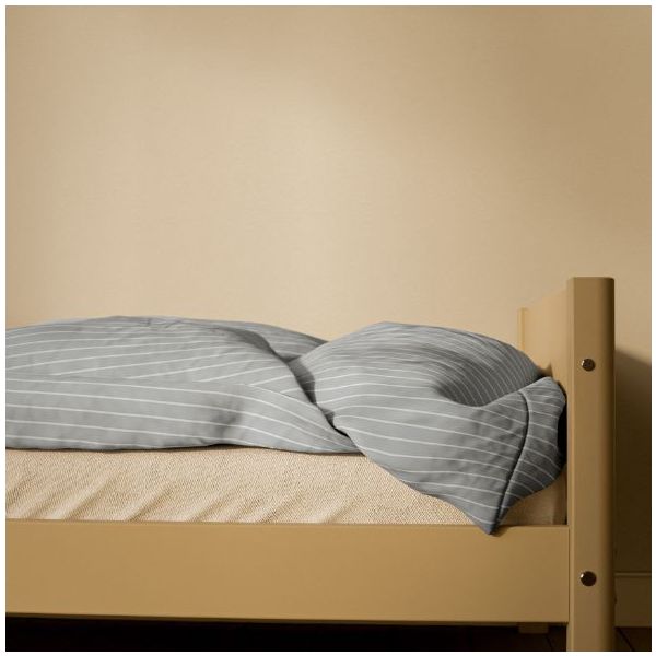 White Single Bed 90 x 200 cm - Sand