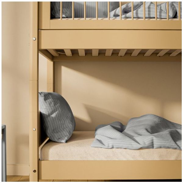 White Bunk Bed 90 x 200 cm - Slatted Safety Rail - Sand