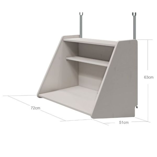 Classic click-on desk - Whitewashed Grey