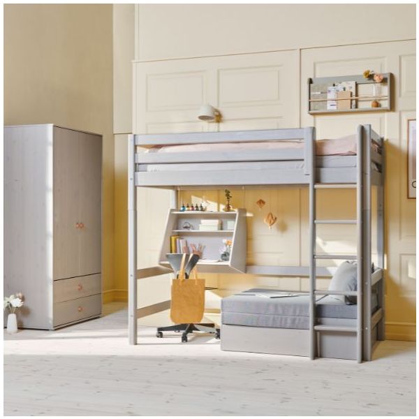 Classic click-on desk - Whitewashed Grey