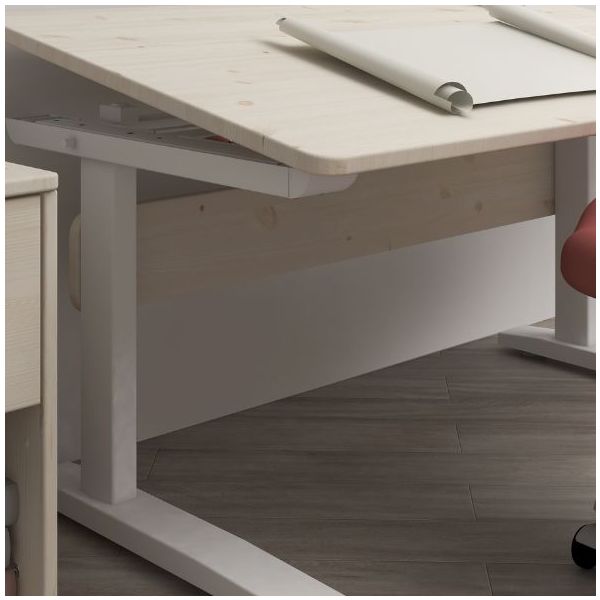 Study Height-Adjustable & Tiltable Desk - Whitewash