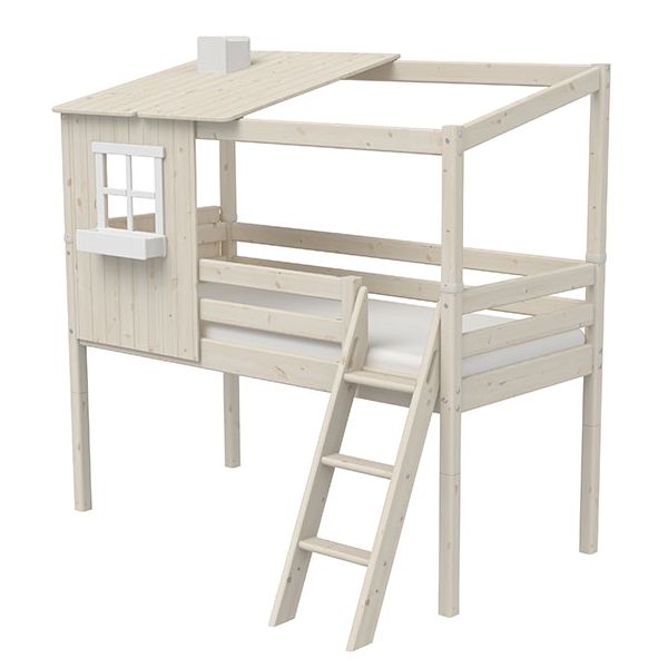 Lit mi-hauteur 1/2 maison Classic - 90 x 200