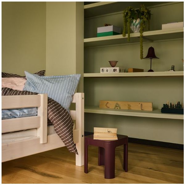 Lit simple avec barrière de sécurité 3/4 Classic 90 x 200 cm - Blanc Cérusé
