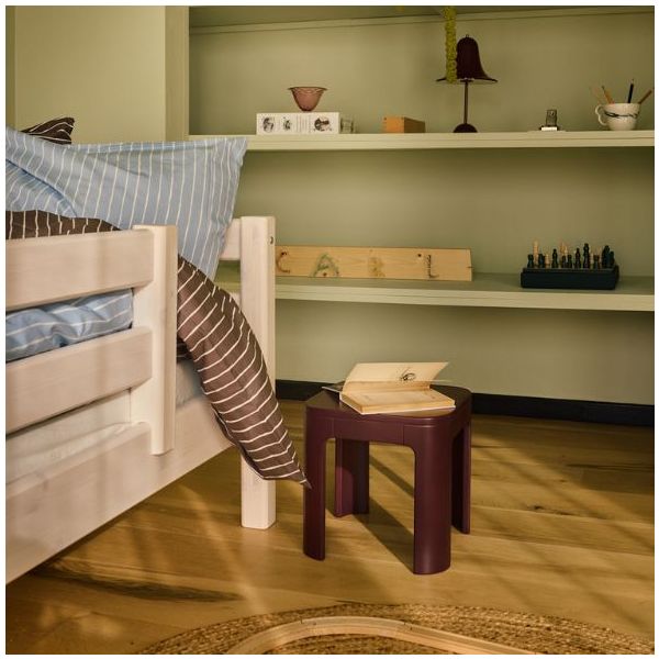 Lit simple avec barrière de sécurité 3/4 Classic 90 x 200 cm - Blanc Cérusé