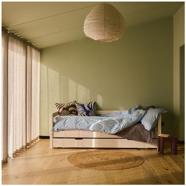 Lit gigogne avec tiroirs de rangement Classic 90 x 200 cm - Blanc Cérusé