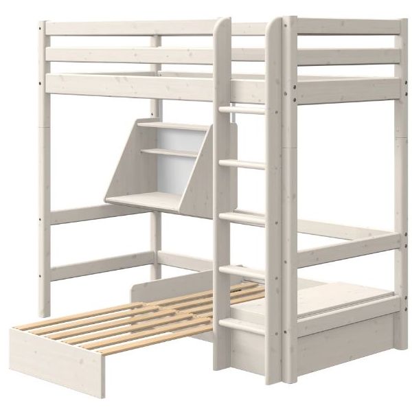 Classic Casa High Bed with Desk & Sofa 90 x 200 cm - Whitewash