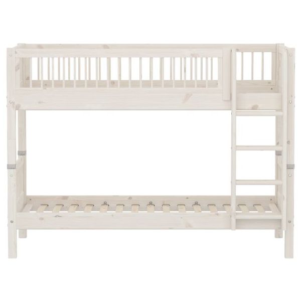 Classic Bunk Bed 90 x 200 cm - Slatted Sides - Whitewash